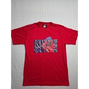 Secret Scientist T-Shirt Mens Medium Red Graphic 100% Cotton Pullover Streetwear